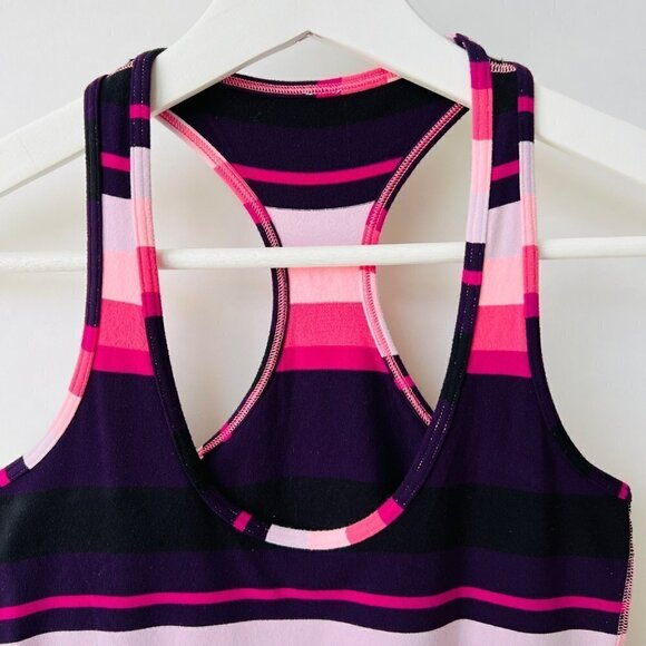 LULULEMON pink/ purple striped CRB tank size 2 J59 - Picture 3 of 5